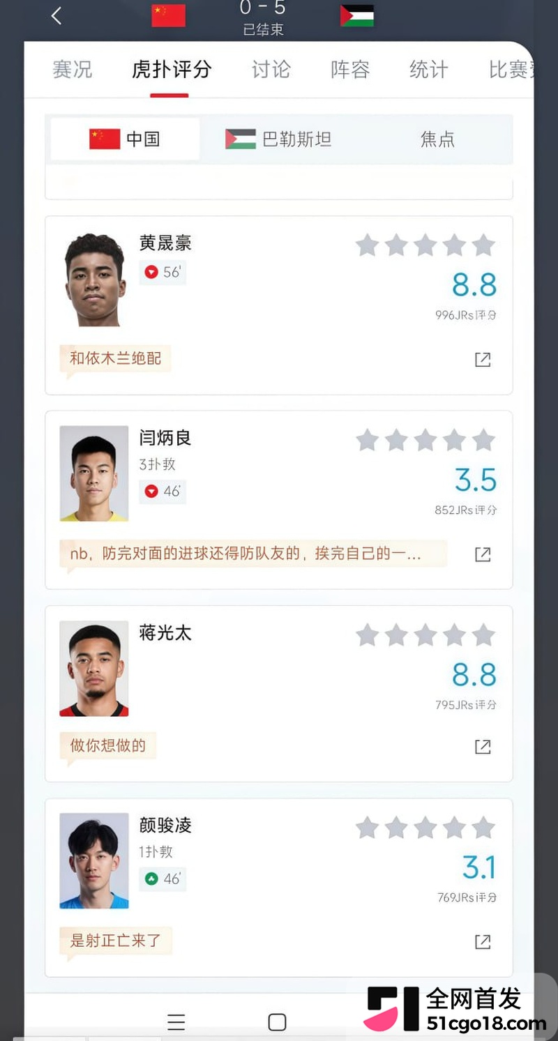 国足0比5巴勒斯坦  15